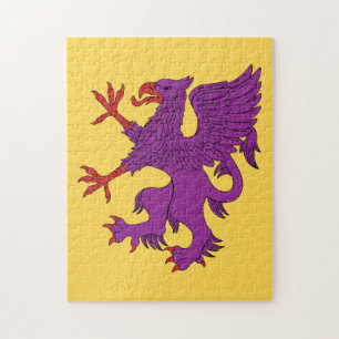 Puzzle Griffin Rampant Purpure