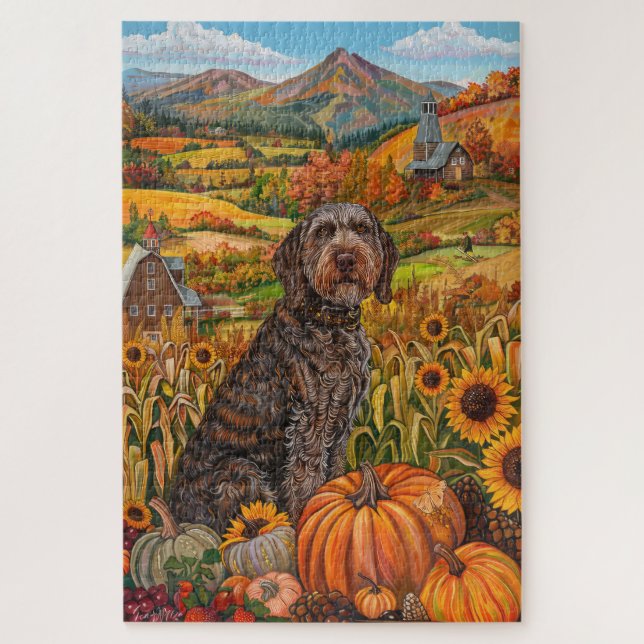 Puzzle Griffon Autumn Thanksending (Vertical)