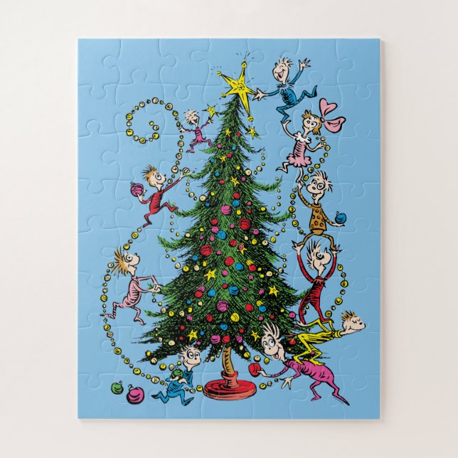 Puzzle Grinch clásico | Árbol de Navidad (Vertical)