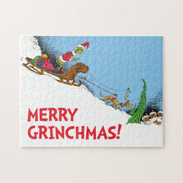Puzzle Grinch clásico | Grinch y Reindeer Max (Horizontal)