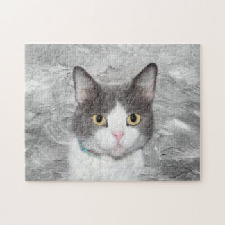 Puzzle Gris y esmoquin blanco