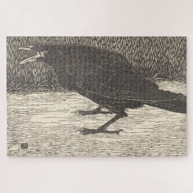 Puzzle Gritando a Crow (por Jan Mankes) (Horizontal)