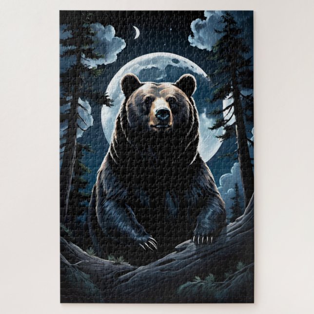 Puzzle Grizzly Bear Forest (Vertical)