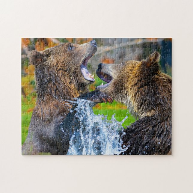 Puzzle Grizzly Bears Wyoming. (Horizontal)