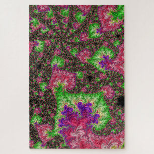 Puzzle Groovy Boho Hippie Funky Espiral arte fractal