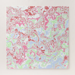 Puzzle Groovy Retro Boho Ecléctico Funky Marble colorido
