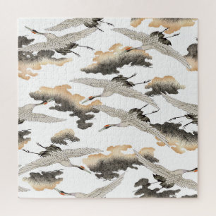 Puzzle Grúa de estilo japonés: diseño elegante.