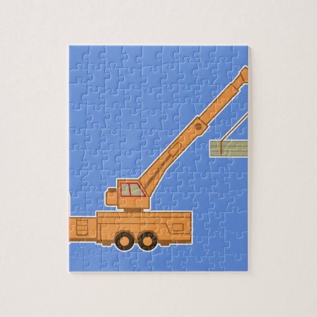 Puzzle Grúa pesada del equipo del transporte (Vertical)