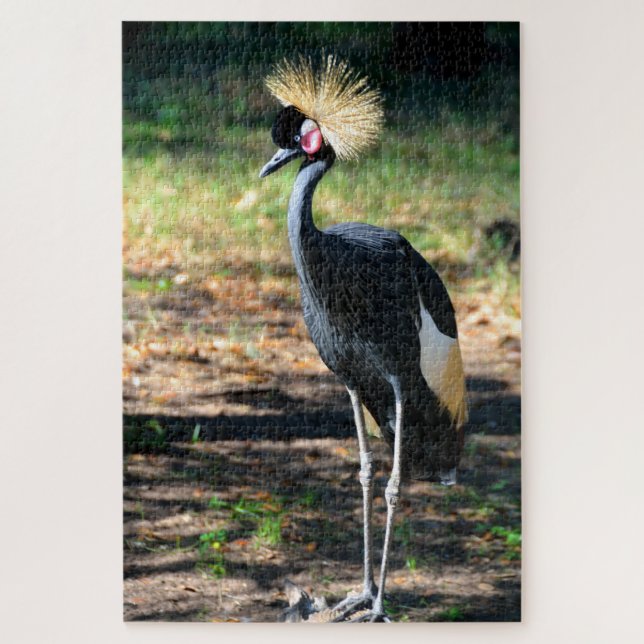 Puzzle Grulla coronada negra (Vertical)
