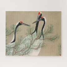 Grullas de papel de madera japonesa - Kamisaka Sek