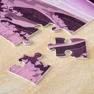 Puzzle Grullas en el jardín coreano