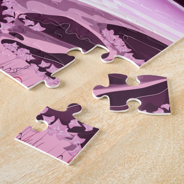 Puzzle Grullas en el jardín coreano (Lado)