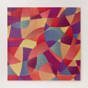Puzzle Grunge colorido: fondo de triángulos geométricos
