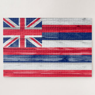Puzzle Grunge de bandera del estado de Hawaii