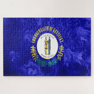 Puzzle Grunge de bandera del estado de Kentucky