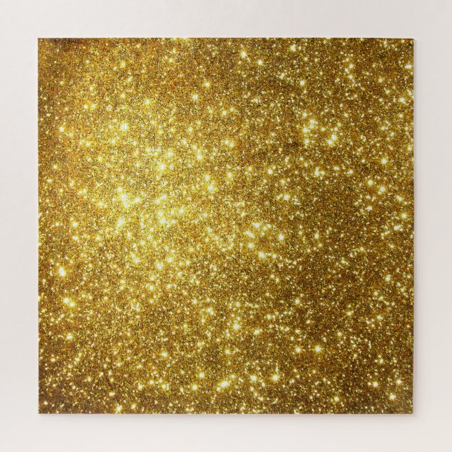 Puzzle Grunge dorado, ilustracion raster de alta resoluci (Vertical)