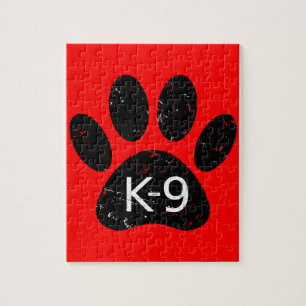 Puzzle Grunge Perro angustiado Paw K-9