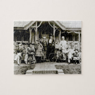 Puzzle Grupo de la familia, c.1900 (foto de b/w)