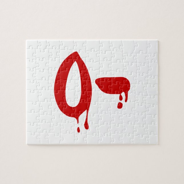 Puzzle Grupo sanguíneo O- Hospital negativo de #Horror (Horizontal)