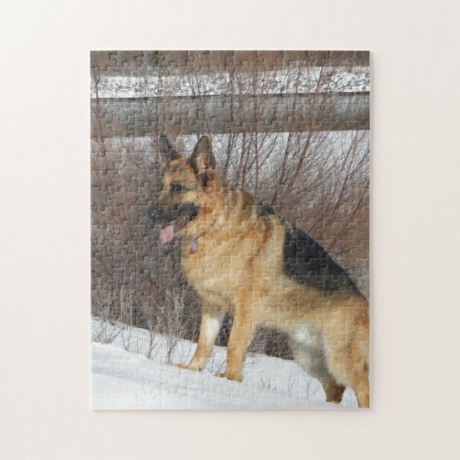 Puzzle GSD en nieve del invierno (Vertical)