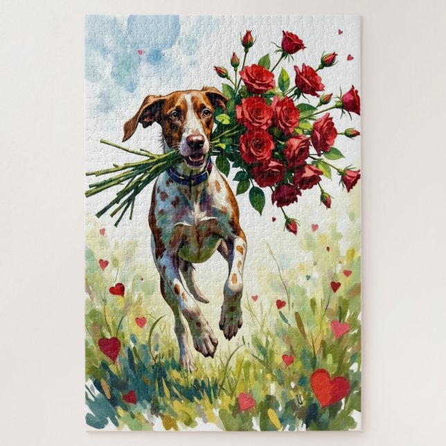 Puzzle GSP Delivering Valentine's Red Roses (Vertical)