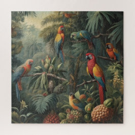 Puzzle Guacamayo Escarlata de Mosaico de Jungla y Piña