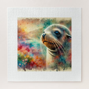 Puzzle Guadalupe fur seal 060824AREF146 - Watercolor