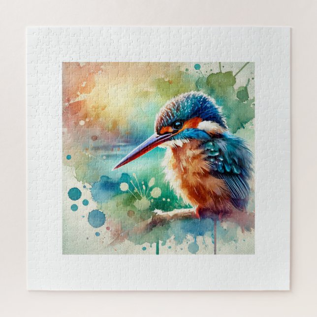 Puzzle Guam Kingfisher Bird 150624AREF120 - Watercolor (Vertical)