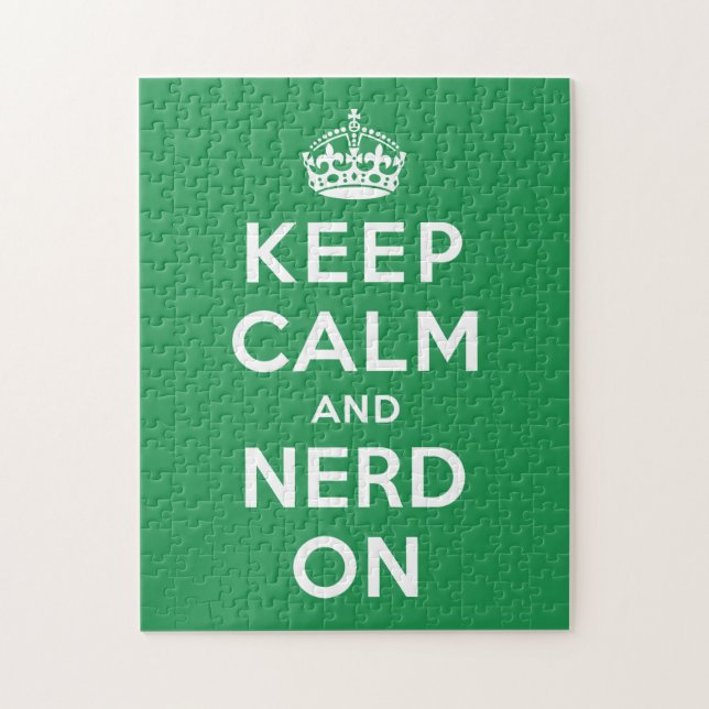 Puzzle Guarde la calma y al empollón encendido (Vertical)