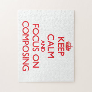 Puzzle Guarde la calma y el foco en componer