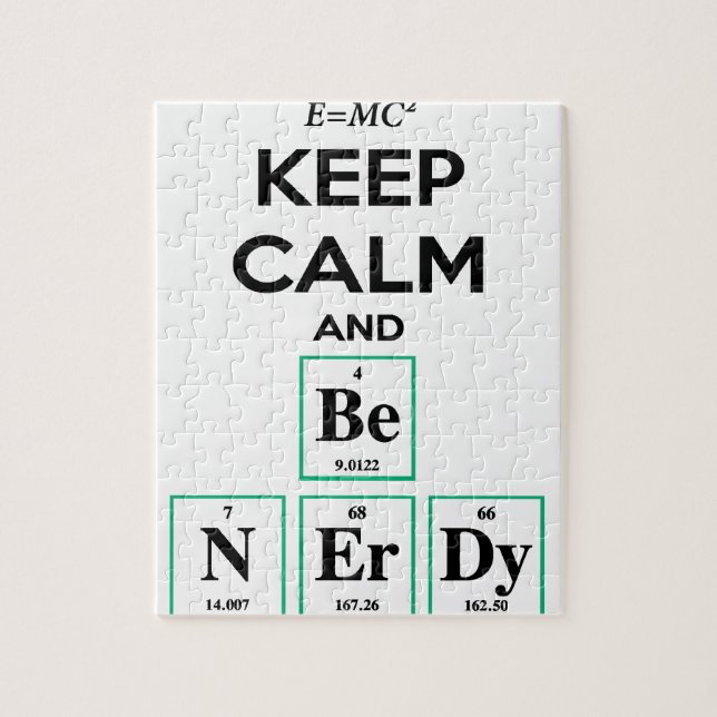 Puzzle Guarde la calma y sea regalos Nerdy (Vertical)