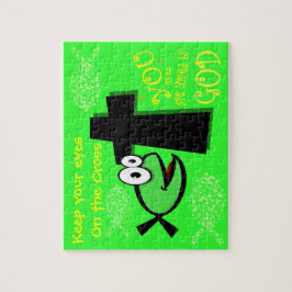 Puzzle Guarde sus ojos en la cruz