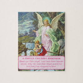Puzzle Guardian Angel Baby Girl Keepsake