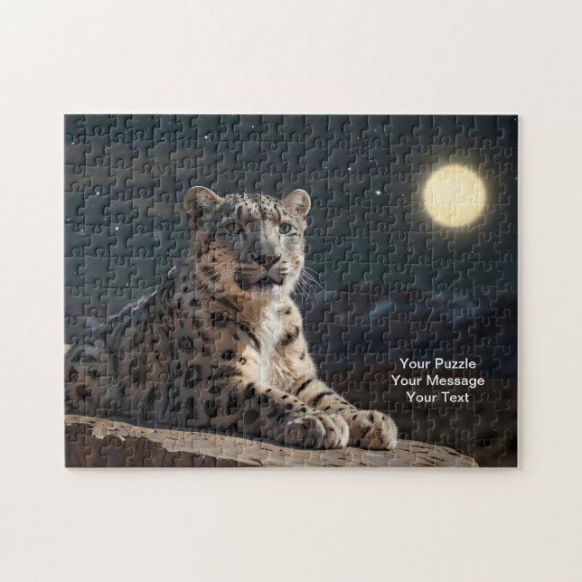 Puzzle Guardián Celestial - Leopardo de las nieves (Horizontal)