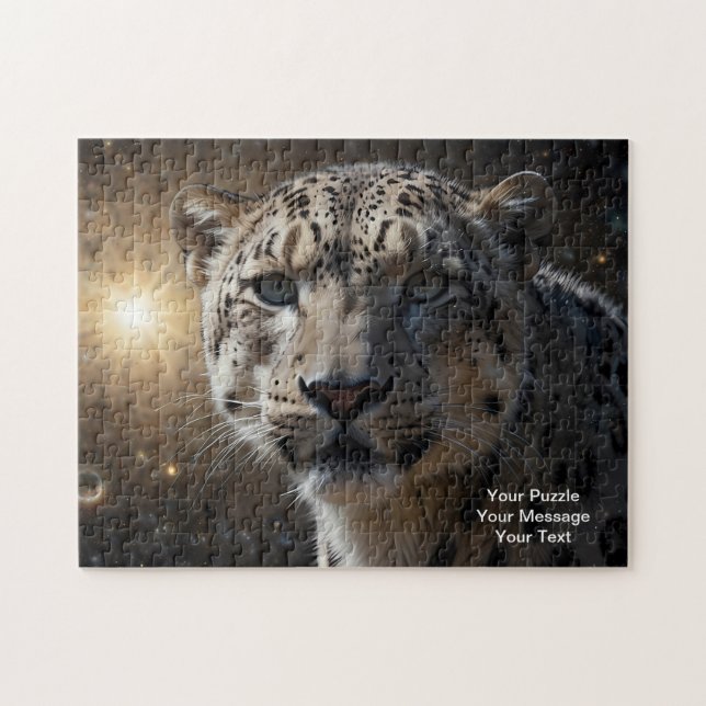 Puzzle Guardián Celestial - Leopardo de las nieves (Horizontal)