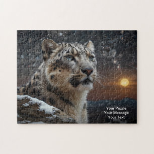 Puzzle Guardián Celestial - Leopardo de las nieves
