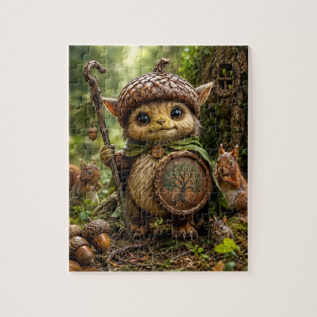 Puzzle Guardián de la bellota Cute Monstruo del bosque (Vertical)