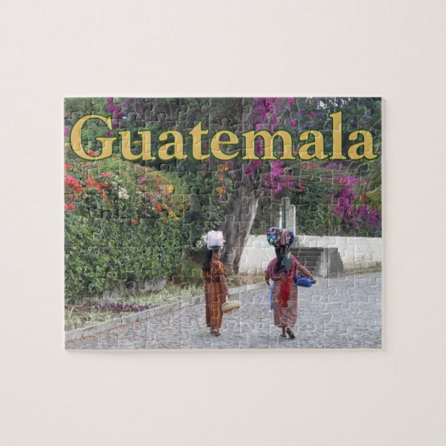 Puzzle Guatemala Mujeres, mujeres, flores, vestimenta tra (Horizontal)