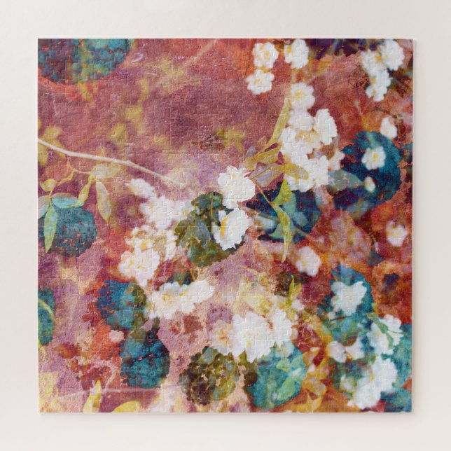 Puzzle Guay, arte de moda del patrón de flor romántico (Horizontal)
