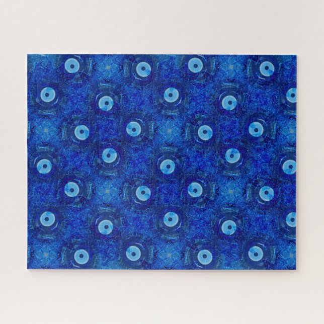 Puzzle Guay, arte digital moderno de patrón de ojos malva (Horizontal)