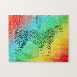 Puzzle Guepardo del arco iris