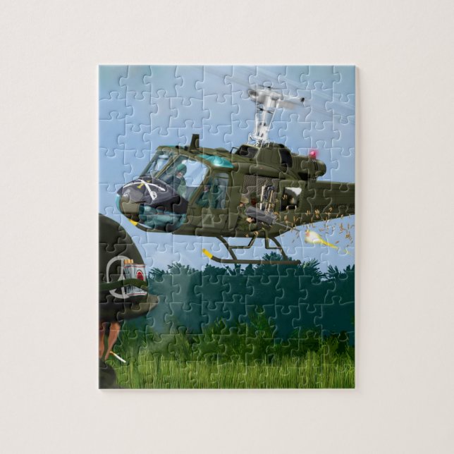 Puzzle Guerra de Vietnam Bell Huey. (Vertical)