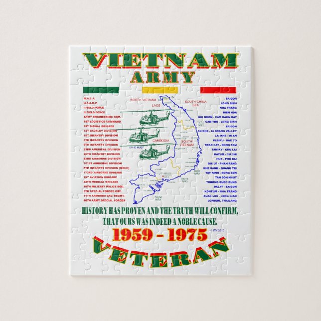 PUZZLE GUERRA DE VIETNAM. VETERANO AMERICANO DEL EJÉRCITO (Vertical)