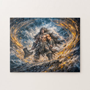 Puzzle Guerrero Berserker de Fantasía Dinámica con Ba