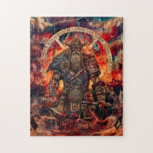 Puzzle Guerrero vikingo en Asgard con dioses