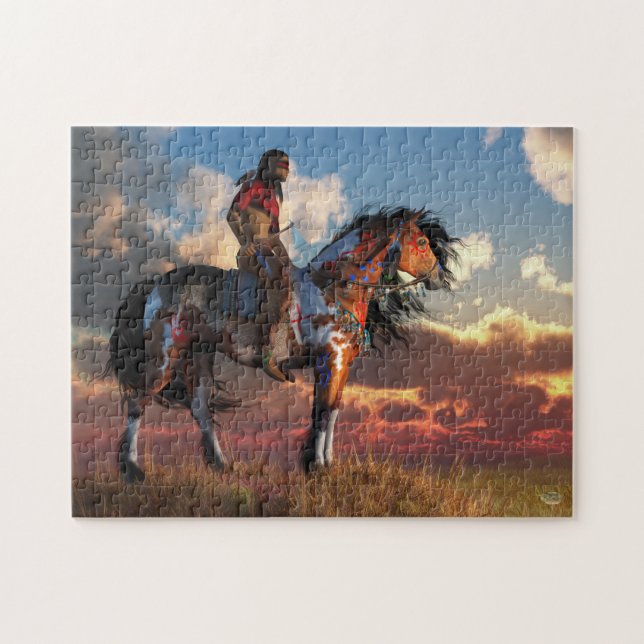Puzzle Guerrero y caballo de guerra (Horizontal)