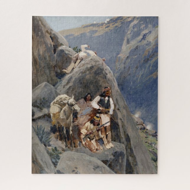 Puzzle Guerreros Apache: Emboscada en la caballería norte (Vertical)