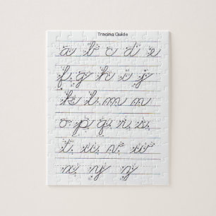 Puzzle Guía cursiva minúscula