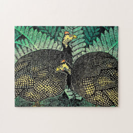 Puzzle Guinea Hens kasamatsu shiro pájaros arte japonés