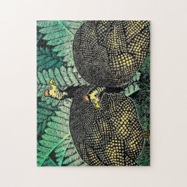 Puzzle Guinea Hens kasamatsu shiro pájaros arte japonés